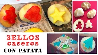 SELLOS caseros con patata  MANUALIDADES infantiles [upl. by Hickey740]