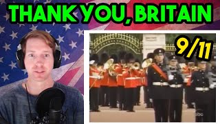 Californian Reacts  Star Spangled Banner played at Buckingham Palace for 911 [upl. by Rabiah]