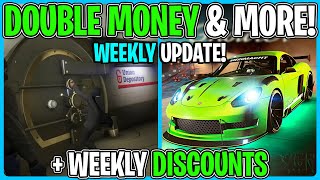 GTA 5 Online WEEKLY UPDATE Double Money amp More Union Depository Heist 2X [upl. by Asilad]