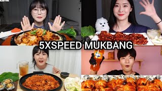 BEST WEBFOOT OCTOPUS EATING COMPILATION ASMR  5XSPEED EATING MUKBANG SOUNDS COMPILATION  EATING [upl. by Amrak]