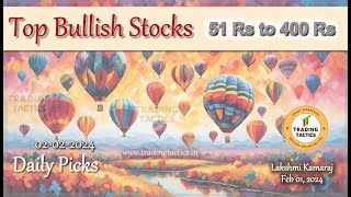 Daily Stock Picks Long Term Feb 2 2024 8 Bullish Breakout NSE Stocks between 51 rs  400 rs [upl. by Zehe511]