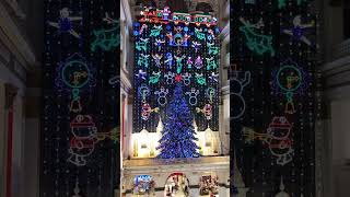 Macys Christmas Light Show at the Wanamaker Building [upl. by Renmus]