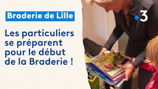 Braderie de Lille  des particuliers se préparent pour tenir leur stand [upl. by Enened]