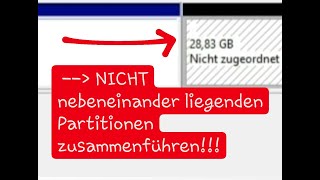 NICHT nebeneinander liegende Partitionen zusammenführen [upl. by Hteik318]