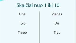 Anglų kalbos pamokos skaičiai nuo 1 iki 10 [upl. by Vudimir]