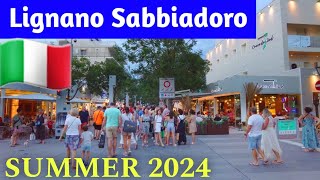 Lignano Sabbadoro Italy Lignano Sabbiadoro city center in Summer [upl. by Kowatch]