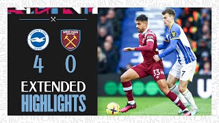 Extended Highlights  Brighton 40 West Ham  Premier League [upl. by Edlihtam]