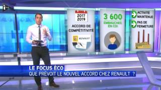 Le focus éco  que prévoit le nouvel accord chez Renault [upl. by Ahsrats257]