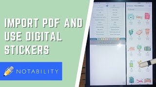 How to Import a Digital Planner and Use Precropped Stickers in Notability [upl. by Dwayne]