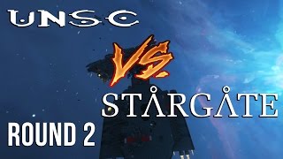 UNSC Frigate VS STARGATE Daedalus ROUND 2  Space Engineers EPIC SHIP BATTLE [upl. by Torr196]