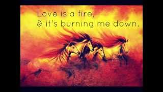 Courrier  Love is a Fire Lyrics [upl. by Cini]