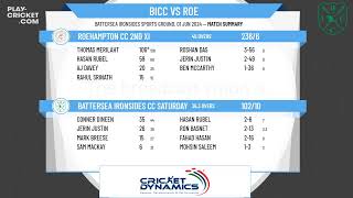 Battersea Ironsides CC Saturday 2nd XI v Roehampton CC 2nd XI [upl. by Ecnatsnok]