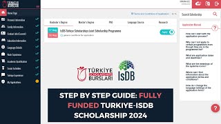 Step by step Guide How to Apply for the TurkiyeISDB Scholarship 2024 [upl. by Onairam77]