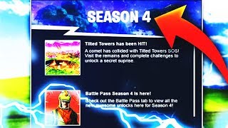 FORTNITE SEASON 4 BATTLE PASS THEME REVEALED SEASON 4 BATTLE PASS SKINS  REWARDS [upl. by Dlorej694]