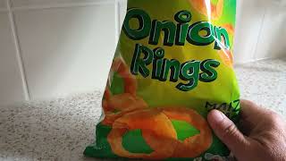 Lidl Onion Rings Crisps Snack Food Review Snaktastic Thriller Alright [upl. by Sneve]