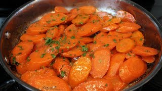 Easy Glazed Carrots Recipe  Stovetop Glazed Carrots  Episode 118 [upl. by Yroggerg]