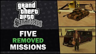 GTA San Andreas  Five Cut Missions  Feat SWEGTA Beta Analysis [upl. by Nauqan631]