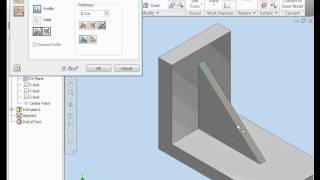 How to create a rib AutoDesk Inventor Tutorials [upl. by Afinom]