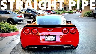 CORVETTE C6 Z06 HCI STRAIGHT PIPE  Daytime Runs Against 392 and LS3 Vette [upl. by Phippen841]