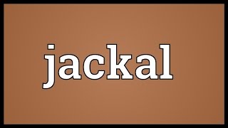 Jackal Meaning [upl. by Naziaf179]