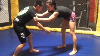 Cat Zingano demonstrates a few takedowns with Sai Michael Xiong [upl. by Nyvek]