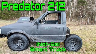 Predator NotSo Smart Truck a shortened Mazda B2200 powered by 65 hp 212 harbor freight engine [upl. by Ettezyl]