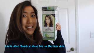 Liese Kao Bubble Hair Dye in British Ash Review [upl. by Kendre]