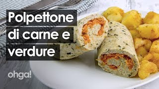 Polpettone di carne e verdure cotto in padella come cuocere al vapore senza frittura [upl. by Nesiaj]