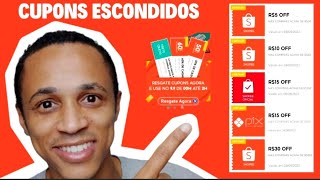 COMO CONSEGUIR CUPONS SHOPEE 🤑 CUPONS ESCONDIDOS E CUPONS EXTRAS  Cupom Primeira compra 70 off [upl. by Nevyar]