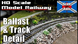 HO Scale Track Ballast And Scenic Detail For The First Time [upl. by Anertal]