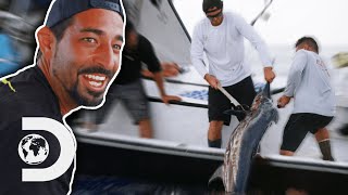 Josh Harris Reels In His First Marlin  Deadliest Catch Bloodline [upl. by Lotsirb324]