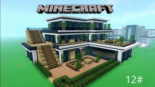 Minecraft Build a Large Villa Three floors 12 [upl. by Paget557]