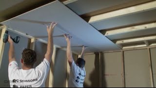 How to Install Plasterboard Part 3 Ceilings and Walls [upl. by Sunda]