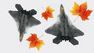 🇺🇸 F22 Raptor quot Freefall Falling Leaf quot Maneuver 🍂 [upl. by Glorianna]