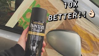 Corsa gets black wing mirrors DIY [upl. by Stoller465]