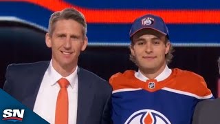 Oilers Select Sam OReilly 32nd Overall After Trade With Flyers [upl. by Burget245]