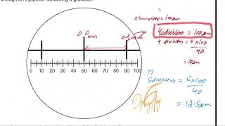 Micrometry using stage microemeter and Eye piece graticule [upl. by Delorenzo617]