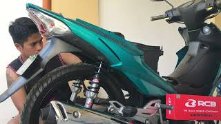 INSTALLING MY NEW RCB A2 SERIES I SUZUKI SMASH I REAR SUSPENSION UPGRADE I DIY [upl. by Malin]