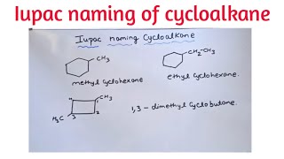 Iupac nomenclature of cycloalkane [upl. by Esau]