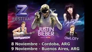 ¡Conocé quienes a los teloneros de Justin en Argentina en sus 3 shows  2013 [upl. by Katheryn]