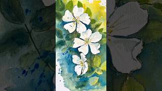 Einfache weiße Rosen in Aquarell für Anfänger [upl. by Martens542]