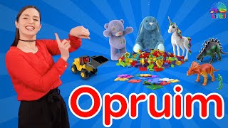 Opruim Liedjie  Afrikaanse Liedjies vir Kinders  Opvoedkundige Videos vir Kleuters [upl. by Jews676]