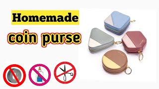 Homemade coin purse 👛No glue coin purseHow to make coin purse without glueNo glue paper craft [upl. by Grearson662]