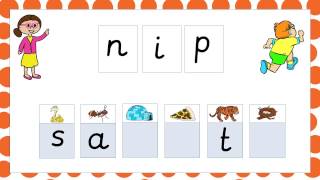 Phonics Phase 2 Words Blending for Reading [upl. by Ecirtnahs]