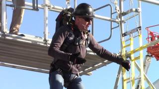 VIDEO “Fall guy Steve” demonstrates 3M DBISALA Self Rescue at World of Concrete 2017 [upl. by Jamnes]