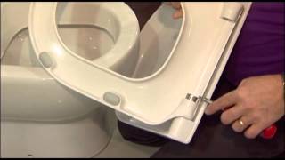 How to change the soft close cylinders on a Pressalit toilet seat [upl. by Lener1]