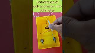 Conversion of galvanometer into voltmeterphysics science practical [upl. by Aehtrod793]