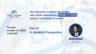 Israel’s Response to Hamas A Halakhic Perspective [upl. by Clarita961]