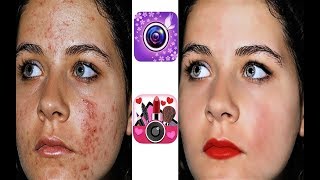 Beauty Face amp Face makeup Tutorial youcam perfect amp youcam makeup Photo Editor [upl. by Wyatt649]