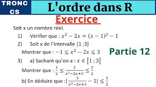 Tableau de signe de axb  Exercices ► Ordre dans lensemble R TRONC COMMUN SCIENTIFIQUE [upl. by Enifesoj740]